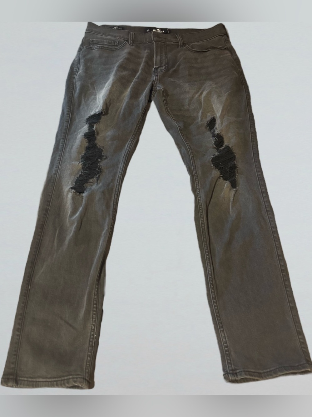Hollister Ripped Faded Black Jeans
